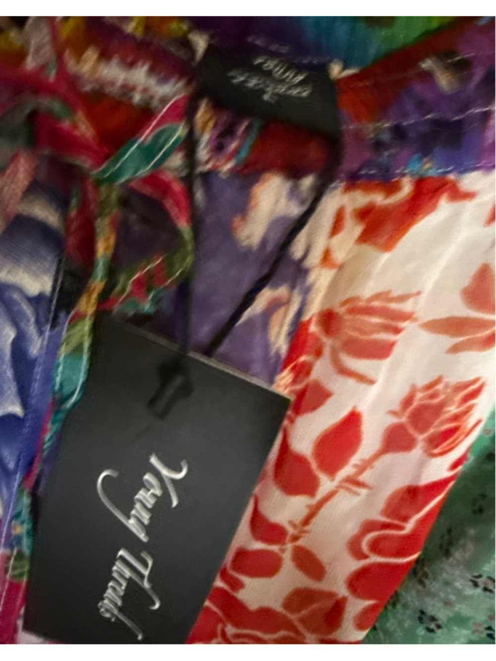 Young Threads Patchwork Boho Pants, Multi-color - Picture 5 of 6